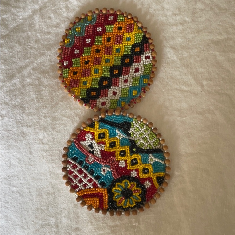 Beaded coasters